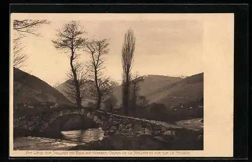 AK Hohneck, Am Wege zur Schlucht mit Blick auf Hohneck