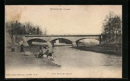 AK Mirecourt, Pont Neuf et Madon