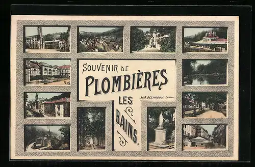 AK Plombières-les-Bains, Monuments, Vue generale