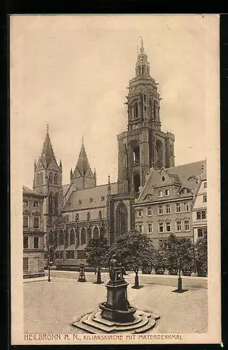 AK Heilbronn a. N., Kilianskirche mit Mayerdenkmal