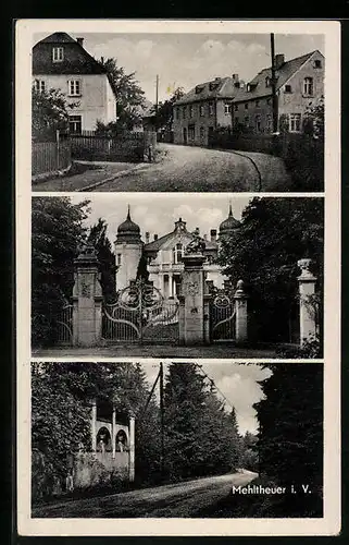 AK Mehltheuer i. V., Strassenpartie, Herrensitz