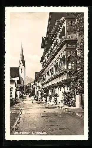 AK Oberstdorf, Partie in der Kirchstrasse