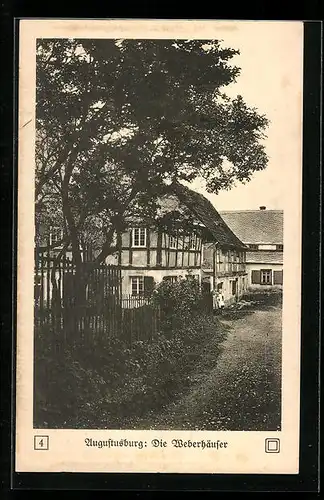 AK Augustusburg, Die Weberhäuser