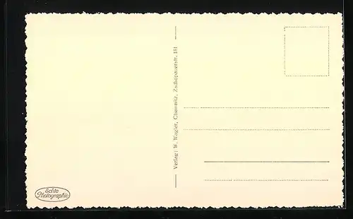 AK Chemnitz, Rathaus mit Geschäften und Strassenbahn
