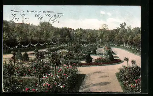 AK Chemnitz, Rosarium im Stadtpark