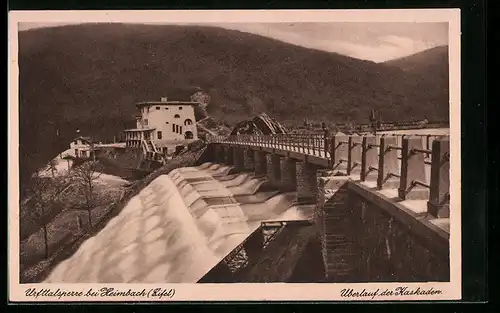 AK Heimbach /Eifel, Urfttalsperre, Überlauf der Kaskaden