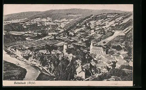 AK Heimbach /Eifel, Teilansicht mit Kirche
