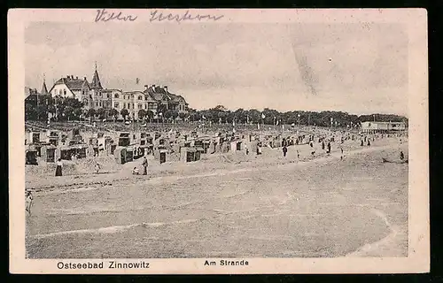 AK Zinnowitz, Ostseebad, Am Strande