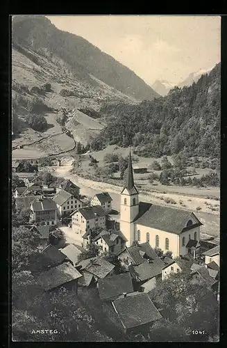 AK Amsteg, Teilansicht mit Kirche