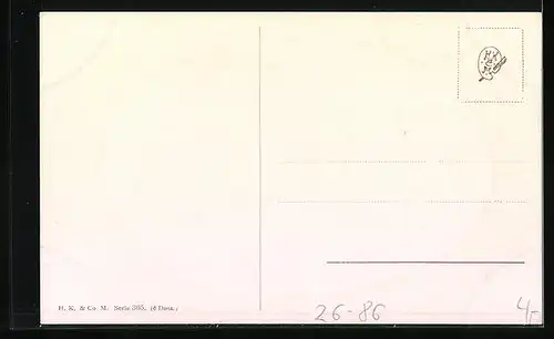 Künstler-AK M. Billing: Schale mit Pfirsichen