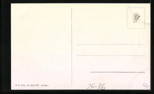 Künstler-AK M. Billing: Pilze in einem roten Tuch