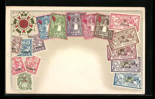 AK Sansibar, Briefmarken und Wappen