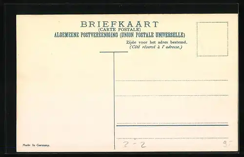 AK Niederländisch-Indien, Briefmarken und Wappen mit Krone, Landkarte