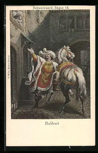 Lithographie Baldreit, Schwarzwaldsagen IX.