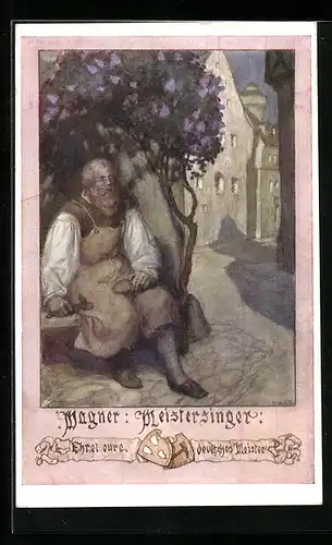 Künstler-AK Szene aus Richard Wagners Meistersinger