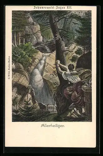 Lithographie Allerheiligen, Schwarzwaldsagen XII.