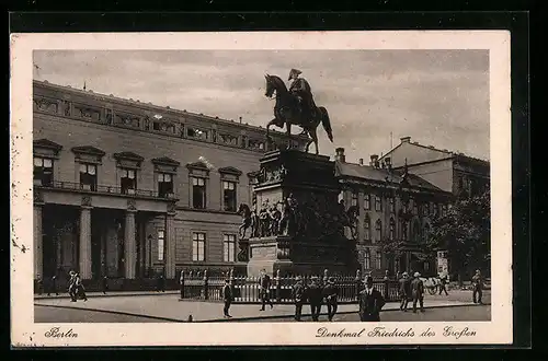 AK Berlin, Denkmal Friedrich des Grossen