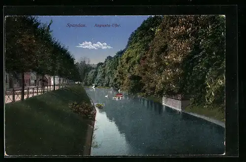 AK Berlin-Spandau, Partie am Augusta-Ufer