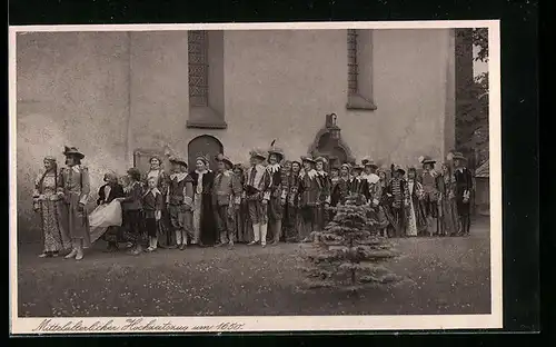 AK Hohenlimburg, 700 Jahrfeier von Schloss und Stadt 1930, Mittelalterlicher Hochzeitszug um 1650