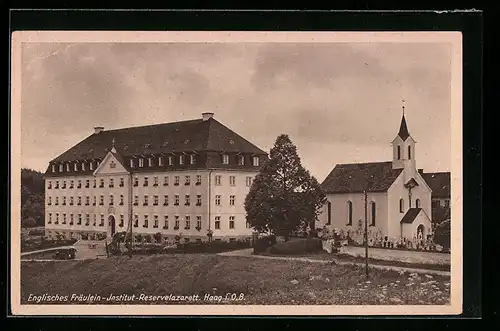 AK Haag /Obb., Englisches Fräulein-Institut aus der Vogelschau