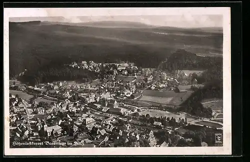 AK Braunlage /Harz, Fliegeraufnahme der Stadt