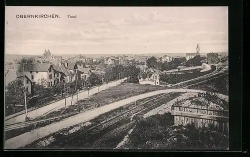 AK Obernkirchen, Totalansicht aus der Vogelschau