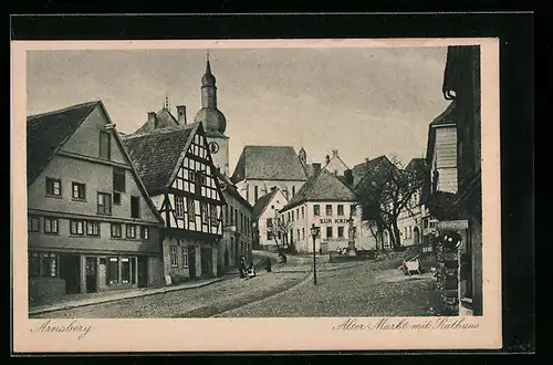 AK Arnsberg, Alter Markt mit Rathaus