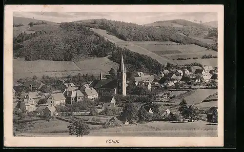 AK Förde, Ortsansicht mit Kirche