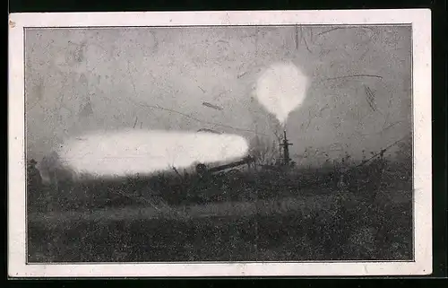 AK Neuengamme bei Bergedorf, Erdgasbrand im Jahr 1910, Flammen
