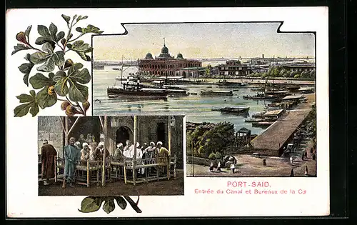 AK Port-Said, Entree du Canal et Bureaux de la Cie