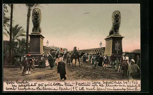 AK Le Caire, Pont du Kasr-el-Nil