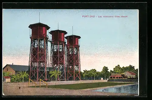 AK Port-Said, Les reservoirs d`eau douce