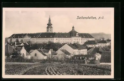 AK Seitenstetten /N.-Ö., Ortspartie mit Stift