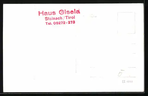 Lithographie Steinach, Pension Haus Gisela