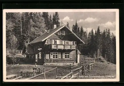 AK Semmering, Gasthaus Hubertushütte am Sonnwendstein