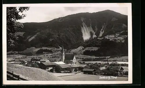AK Jenbach, Ortsansicht aus der Vogelschau