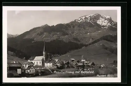 AK Russbachsaag, Ortsansicht mit Gamsfeld