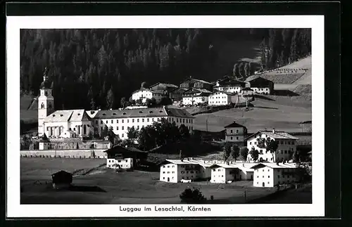 AK Luggau im Lesachtal, Ortsansicht aus der Vogelschau