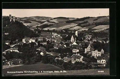 AK Kirchschlag i. d. buckligen Welt, Ortsansicht aus der Vogelschau