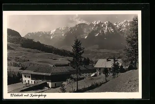 AK Wildbichl, Ortsansicht mit Kaisergebirge