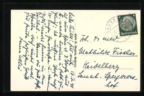 AK Wildbichl, Ortsansicht mit Kaisergebirge