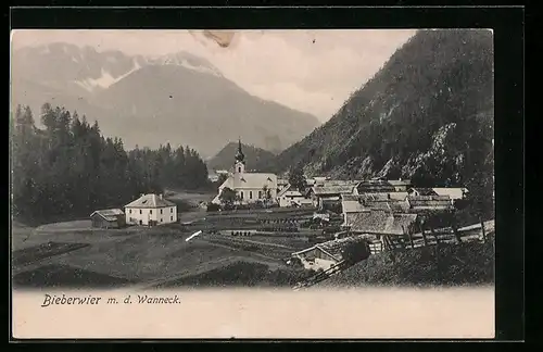 AK Bieberwier, Ortsansicht m. d. Wanneck