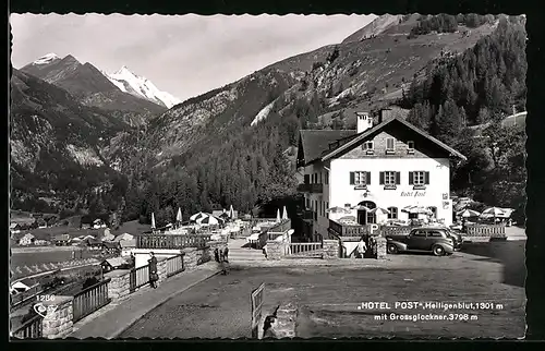 AK Heiligenblut, Hotel Post mit Grossglockner