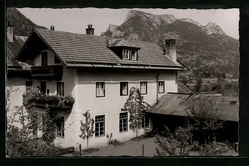 AK St. Martin bei Lofer, Landhaus Lechtaler aus der Vogelschau
