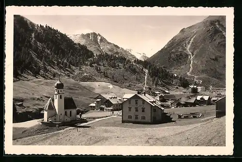 AK Vent /Oetztaler Alpen, Gesamtansicht vor Bergen