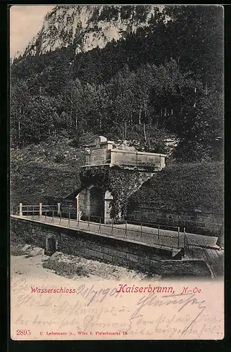 AK Kaiserbrunn, Blick zum Wasserschloss