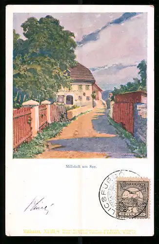 Künstler-AK Millstatt a. See, Gasthaus zur Post