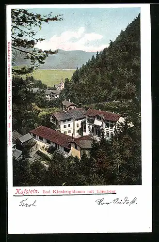 AK Kufstein, Bad Kienbergklamm mit Thierberg