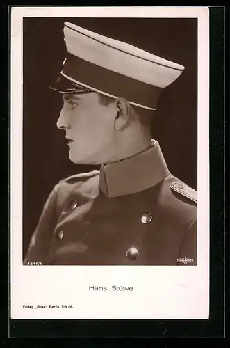 AK Schauspieler Hans Stüwe in Uniform