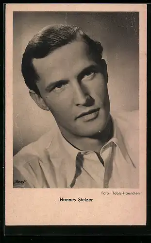 AK Schauspieler Hannes Stelzer im Hemd